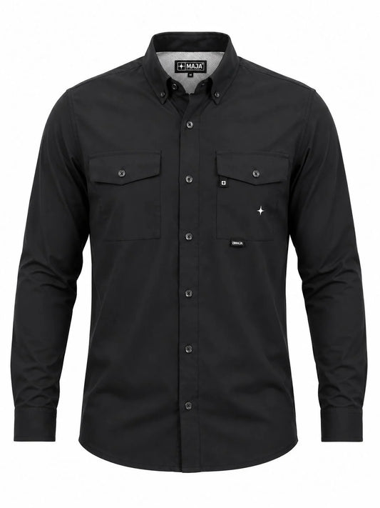 CAMISA MAJA NEGRA MANGA LARGA