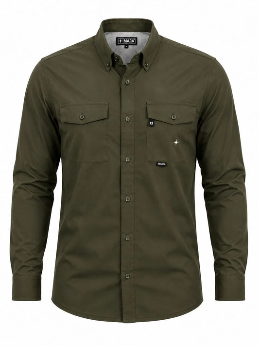 CAMISA MAJA VERDE MANGA LARGA